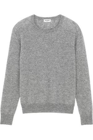 Saint Laurent Mélange-effect cashmere-silk jumper