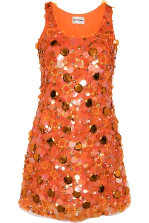 Des Phemmes Sequin-design sleeveless minidress