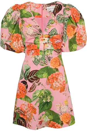 Cara Cara Floral-print cotton mini dress