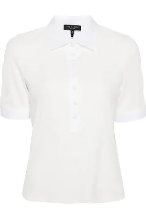 RAG&BONE Ribbed cotton-modal blend polo shirt