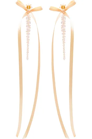 Simone Rocha Ribbon bow dangle earrings