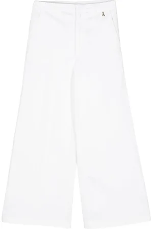 Patrizia Pepe Logo-charm wide-leg trousers
