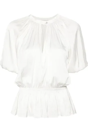 Zadig & Voltaire Keyhole-neck satin blouse