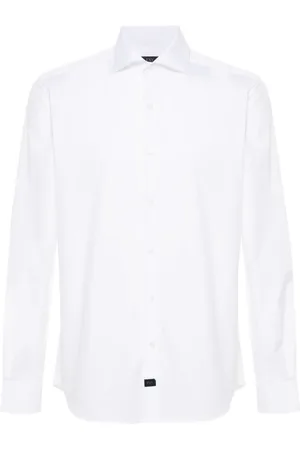 FAY Cutaway-collas cotton shirt