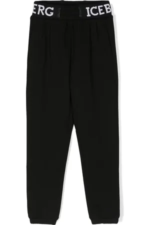 Iceberg Logo-waistband cotton trousers