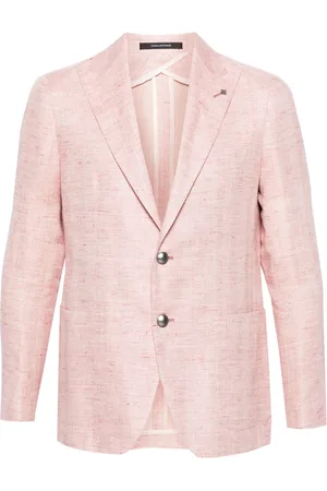 Genny cropped peak-lapel blazer - Pink