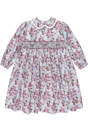Sarah Louise Floral-print smocked dress