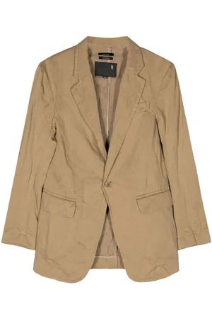 R13 Notched-lapels single-breasted blazer