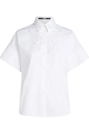 Karl Lagerfeld Embroidered button-up shirt