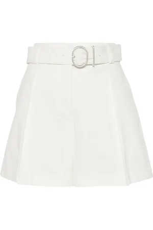 Jil Sander Pleat-detail belted cotton shorts