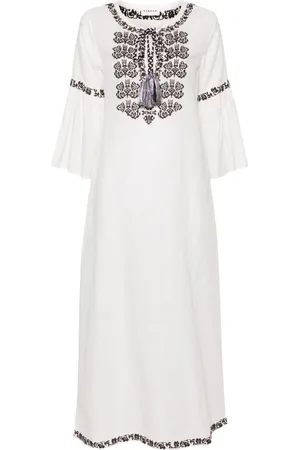 P.A.R.O.S.H. Ciclone floral-embroidered maxi dress