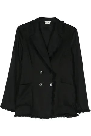 P.A.R.O.S.H. Beach24 frayed linen blazer