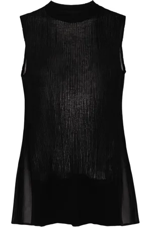 SACAI Ribbed sleeveless tank top