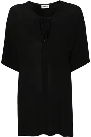 P.A.R.O.S.H. Pussy-bow knitted top