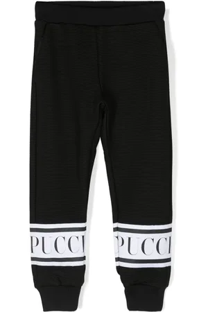 PUCCI Junior Logo-print ribbed track pants