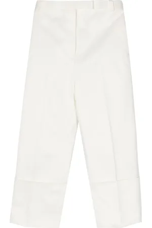 Thom Browne Pressed-crease tapered trousers