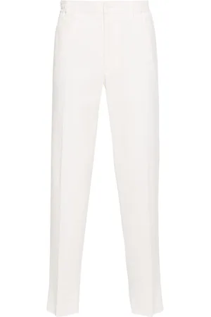 TAGLIATORE Seersucker tapered trousers