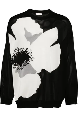 VALENTINO GARAVANI Flower-print cotton-jersey sweatshirt