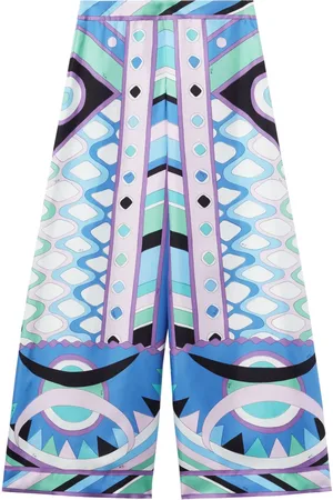 Puccini Vivara-Print silk trousers