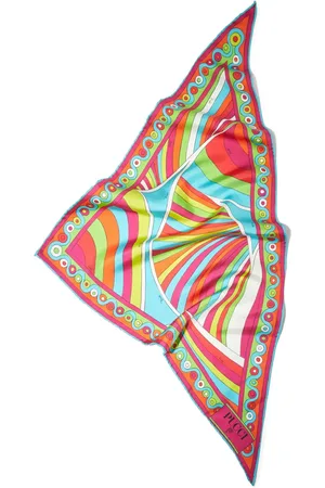 Puccini Iride and Onde-print silk scarf