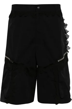 HELIOT EMIL Spherical netting-detail cargo shorts
