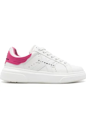 John Richmond Logo-patch leather sneakers