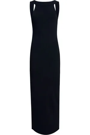 Khaite MEDIA OPEN BACK SLEEVELESS MIDI DRESS