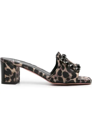 ROBERTO FESTA 50mm Basa leopard-print mules