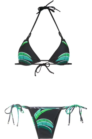 AMIR SLAMA Tropical print bikini set