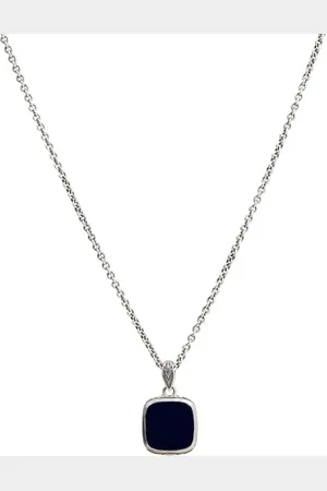 John Varvatos Black onyx pendant necklace