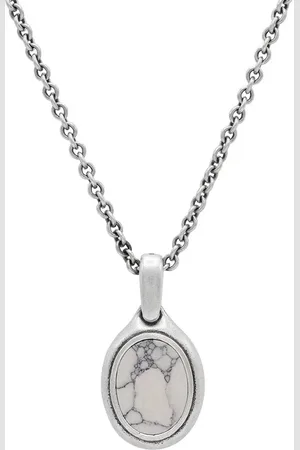 John Varvatos Oval howlite pendant necklace