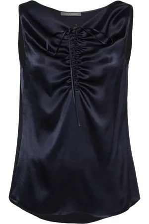 Alberta Ferretti Gathered satin blouse