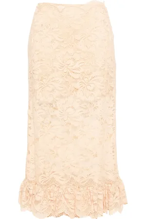 Paco rabanne Corded-lace midi skirt