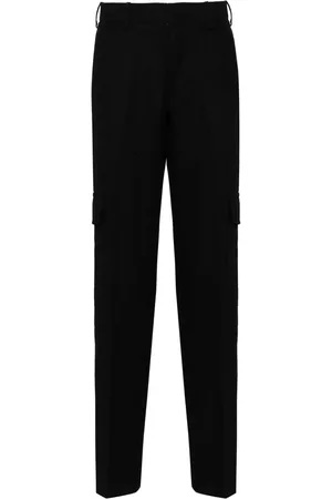 LARDINI Straight-leg flax cargo pants