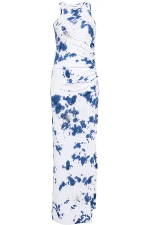 Des Phemmes Crystal-embellished tie-dye dress