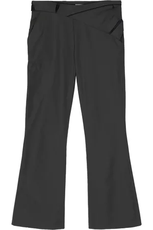 Hyein Seo Belted cropped taffeta trousers