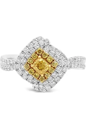 HYT Jewelry 18kt yellow gold and platinum Fancy Intense diamond ring