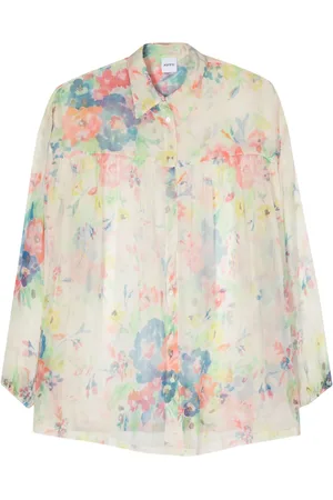 Aspesi Floral-print crepon shirt