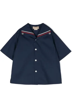 Gucci Interlocking G-embroidered poplin shirt