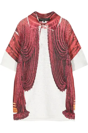 Comme des Garçons Printed knit polo shirt