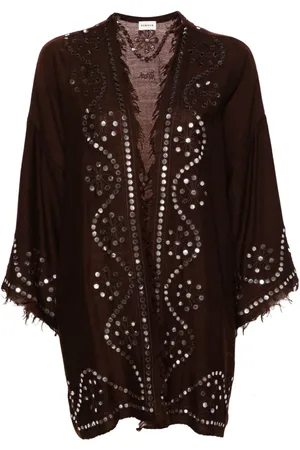 P.A.R.O.S.H. Sequin-embellished cashmere kimono