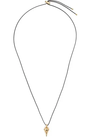 SHAUN LEANE 18kt vermeil skull-pendant neckace
