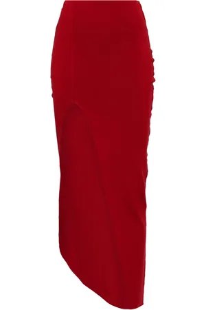 Rick Owens Fitted asymmetric design skirt