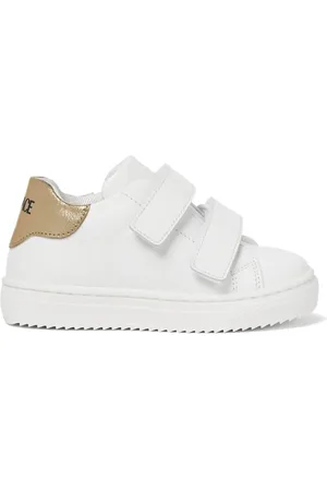 VERSACE Logo-print leather sneakers