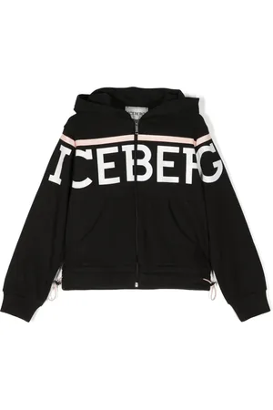 Iceberg Logo-print zip-up hoodie