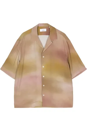 LARDINI Watercolour button-up shirt