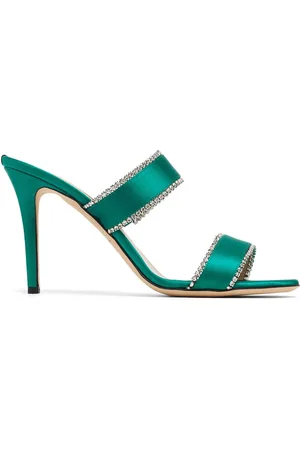 Sjp Blossom 90mm crystal-embellished mules