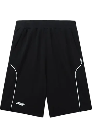 Izzue Stripe-detail cotton shorts