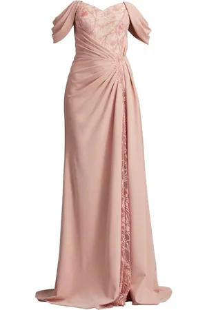 Tadashi Shoji Off shoulder sweetheart neck gown