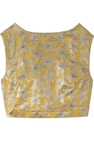 Destree Richard jacquard cropped top